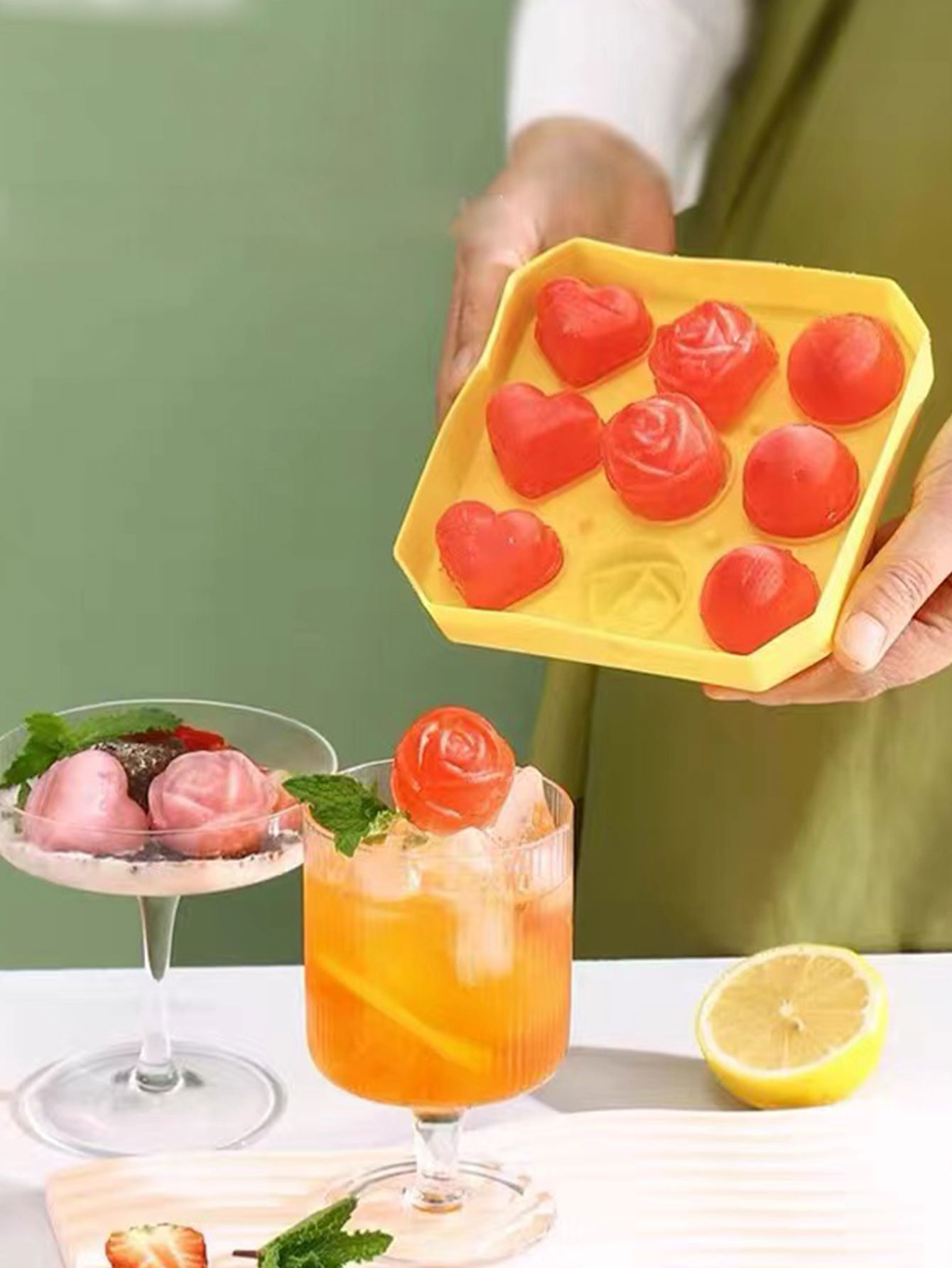 Ice Mold Sphere - Форма для кубиков льда с розой,