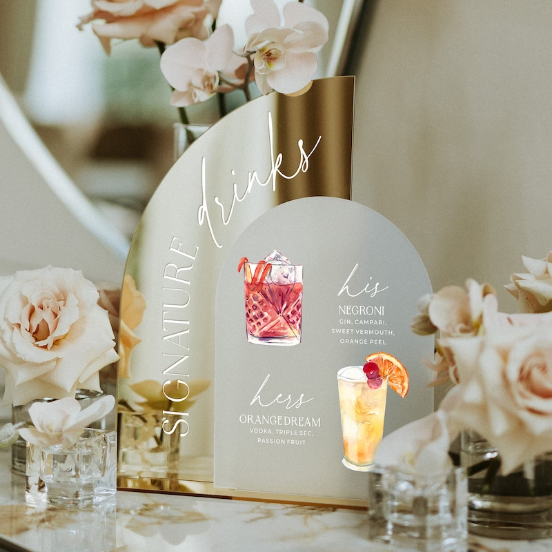 Золотой зеркальный знак меню с – обзор и цена Cocktail Recipe Book